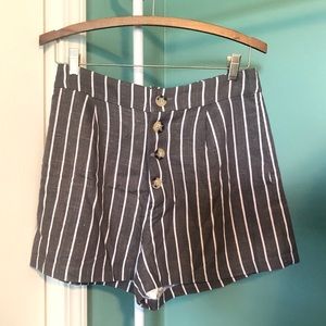 Pin striped shorts